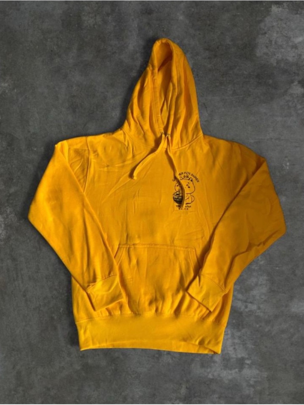Men's Yellow Hooded Sweatshirt - Graphic Pullover